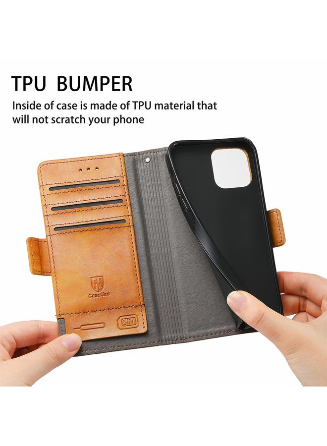 Zaboon Case For Infinix Zero 8 CaseNeo Splicing Dual Magnetic Buckle Leather Case with Holder & Card Slots & Wallet - Image 3