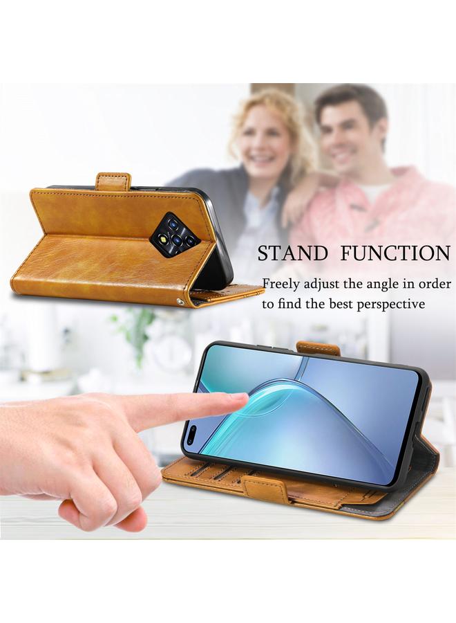 Zaboon Case For Infinix Zero 8 CaseNeo Splicing Dual Magnetic Buckle Leather Case with Holder & Card Slots & Wallet - Image 5