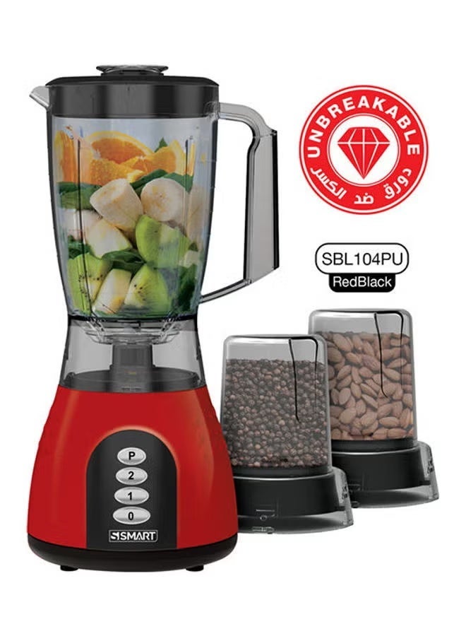 SSMART SMART Electric Blender 600 Watt, 1.5 Liter Unbreakable Jar, 2 Mills - SBL104PU - Image 1