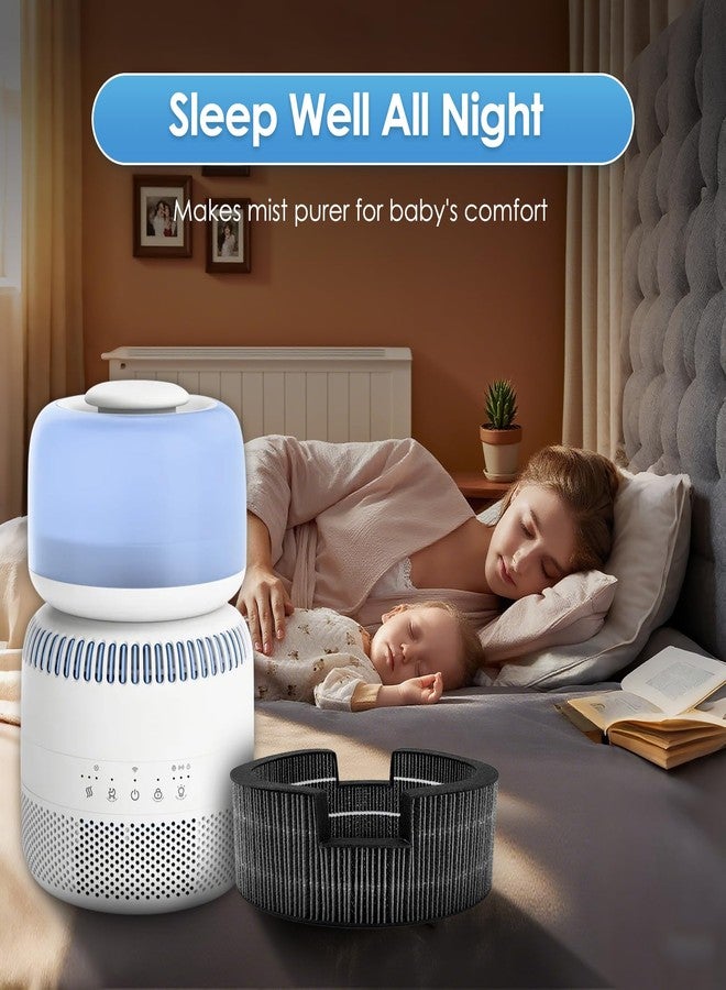 BRUVISH 2 Pack Wick Filter Replacement for LEVOIT Sprout Evaporative Humidifier, 3.8L Baby Humidifier Filters, LEH-B381S-WUS, Highly Efficient Filtration of Water Impurities and Minerals, Compare LRW-B381-ANA - Image 3