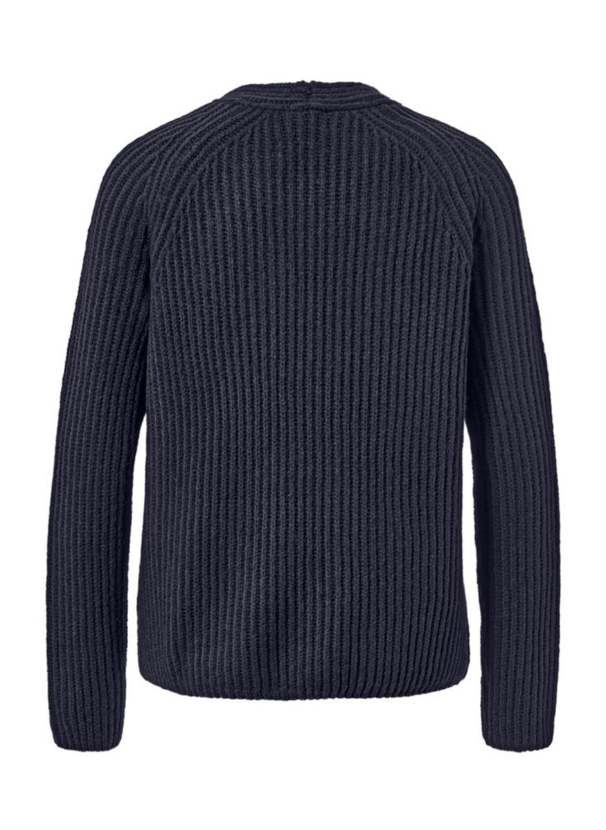 Tchibo - Women V Neck Knitted Sweater, Navy - Image 1