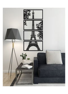 Home Gallery Decorative Eiffel tower wooden wall Art 4 panels 60X125 cm  - Image 1