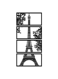 Home Gallery Decorative Eiffel tower wooden wall Art 4 panels 60X125 cm  - Image 2
