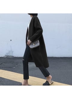 Gothden Women's Casual Open Front Cardigans Long Knit Sweaters Coat with Pockets Black  - Image 4