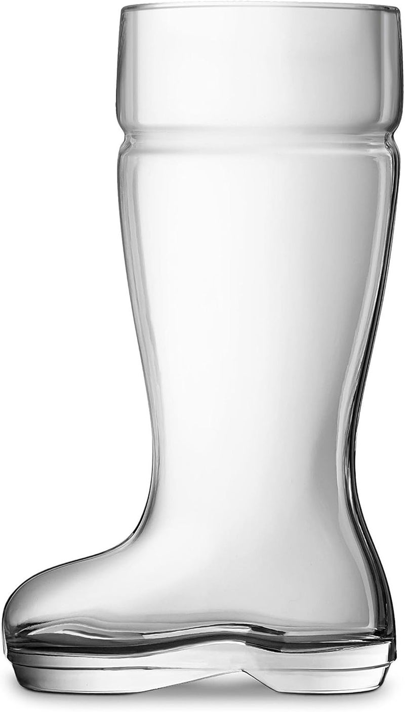 Circleware Das Boot Set of 2 Beer Glasses Drinking Mugs Funny Shaped Entertainment Beverage Glassware for Water Juice Bar Barrel Liquor Dining Decor 1 Count Pack of 1 Large 1 Liter - Image 3