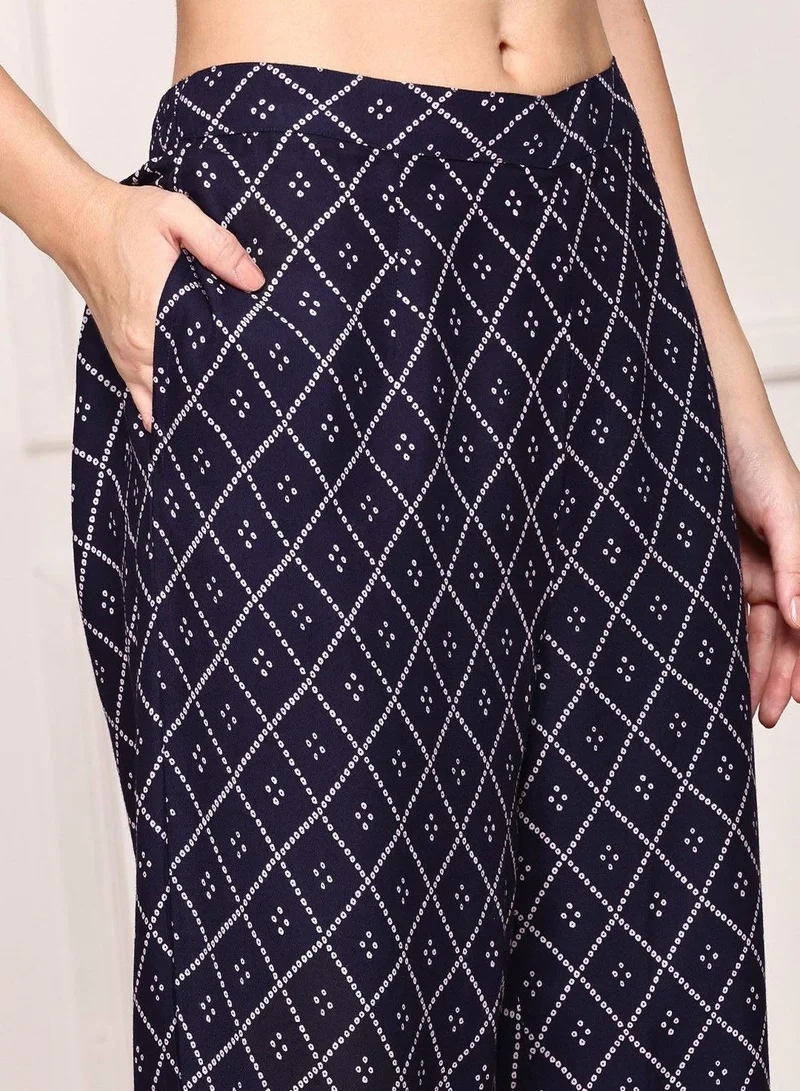 Ishin  Women NAVY BLUE 2 pcs set (Kurta with Bottom) for Women | Best Price UAE