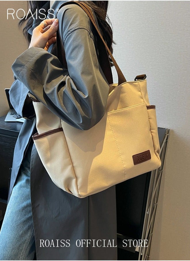 Large Capacity Shoulder Bag  Durable Macaron Color Scheme Smooth Zipper Solid Color Tote Bag - pzsku/Z1CEC08B41F7378FA8364Z/45/_/1704529853/92e16c10-a943-402e-9805-85092da268ca