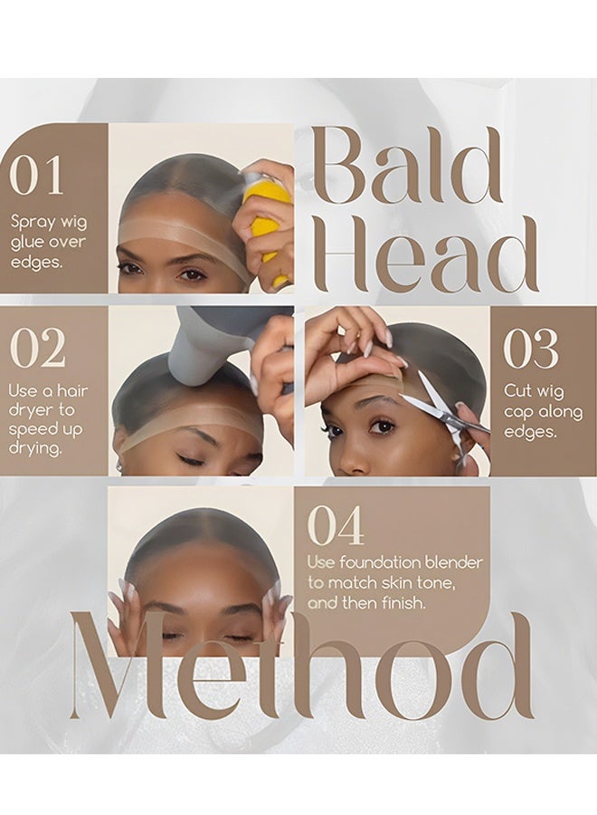 Happy D HD Wig Cap for Women, Transparent Cap for Lace Front Wig, Beige, 20 Pieces - Image 5