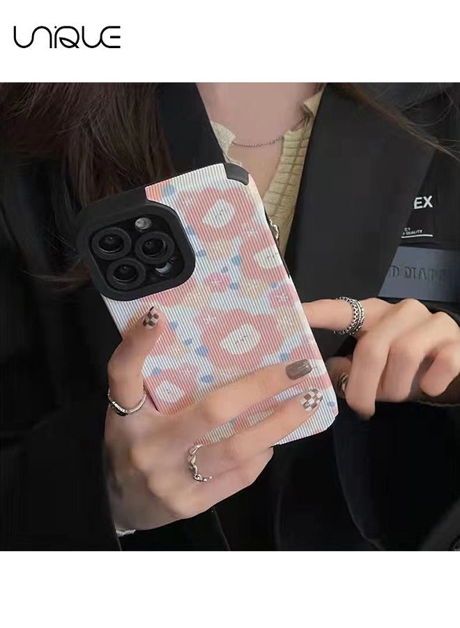 Unique Compatible with iPhone 15 Pro Max Case, Pink Flower Bear Case, Cartoon Animal Case - Simple Phone Case - Stylish and Cute Phone Case - TPU Drop Protection - Image 3