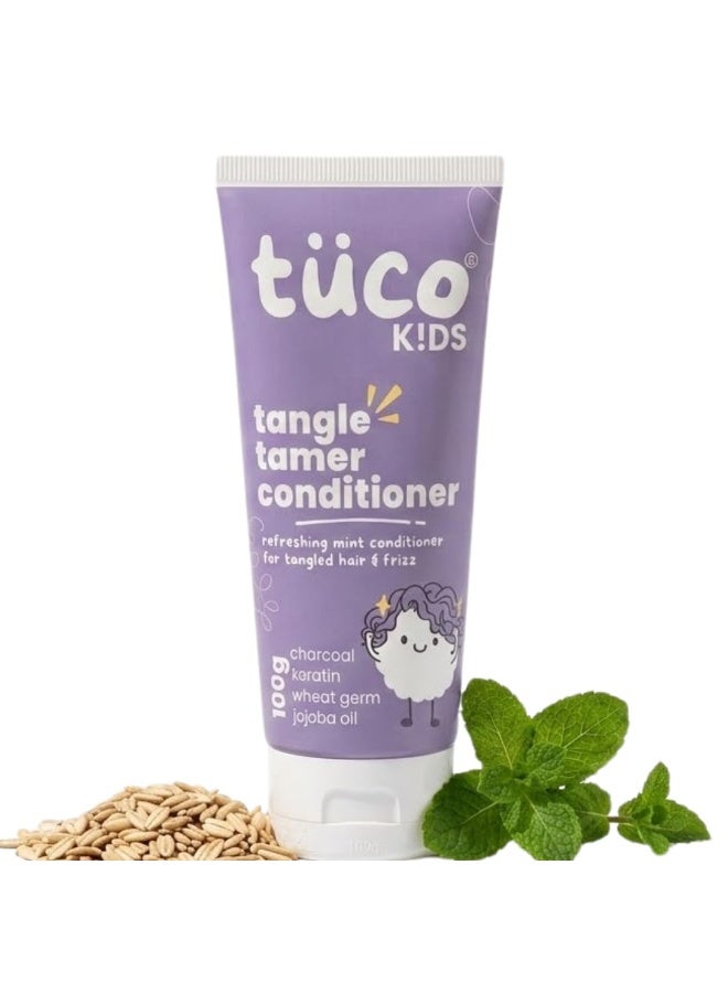 TuCo بلسم الشعر Tuco® Kids لفك التشابك | بزيت الجوجوبا والكيراتين | متوازن الحموضة، يمنع الهيشان، لا يسبب الحساسية | للأعمار 2-5، 4-10، 10-15، و5-10 سنوات | خالٍ من البارابين والكبريتات | 100 مل - Image 1