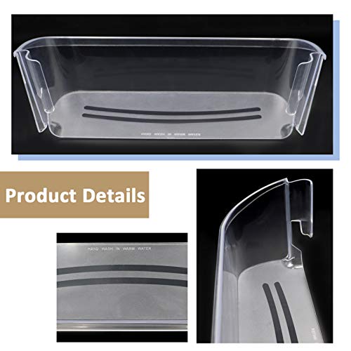 Monkemon 240323002 Refrigerator Door Bin Shelf Compatible with Frigidaire or Electrolux, Bottom 2 Shelves on Refrigerator Side, Clear, Double Unit, Replaces PS429725, AP2115742 - Image 4