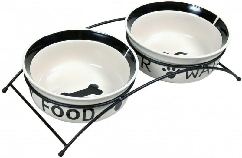 Trixie Ceramic Elevated Dog Bowl Set - 600ML - Image 1