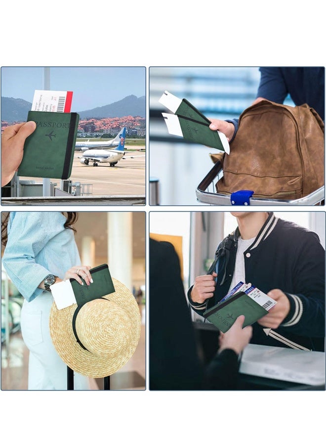 حامل جواز السفر، غطاء جواز السفر مع فتحة لبطاقة الائتمان وفتحة لبطاقة الصعود إلى الطائرة، حافظة جواز السفر، كتاب السفر الضروري - Image 4