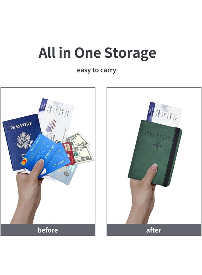 حامل جواز السفر، غطاء جواز السفر مع فتحة لبطاقة الائتمان وفتحة لبطاقة الصعود إلى الطائرة، حافظة جواز السفر، كتاب السفر الضروري - Image 2