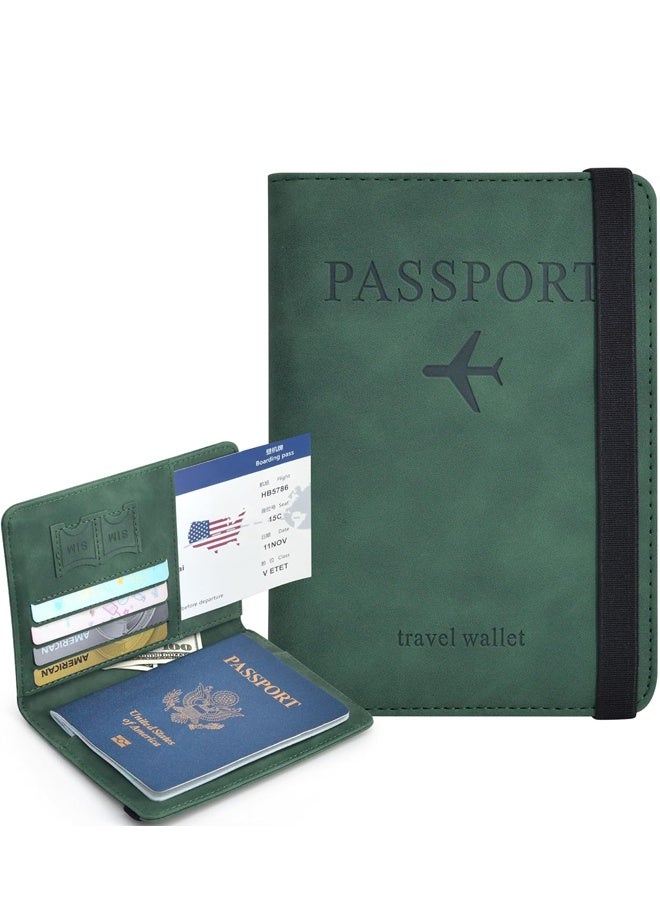 حامل جواز السفر، غطاء جواز السفر مع فتحة لبطاقة الائتمان وفتحة لبطاقة الصعود إلى الطائرة، حافظة جواز السفر، كتاب السفر الضروري - Image 1