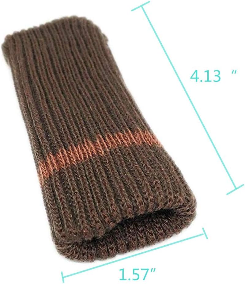 TEKEFT 16pcs Knitting Wool Furniture Socks/Chair Leg Floor Protector (16 Coffee) - Image 4