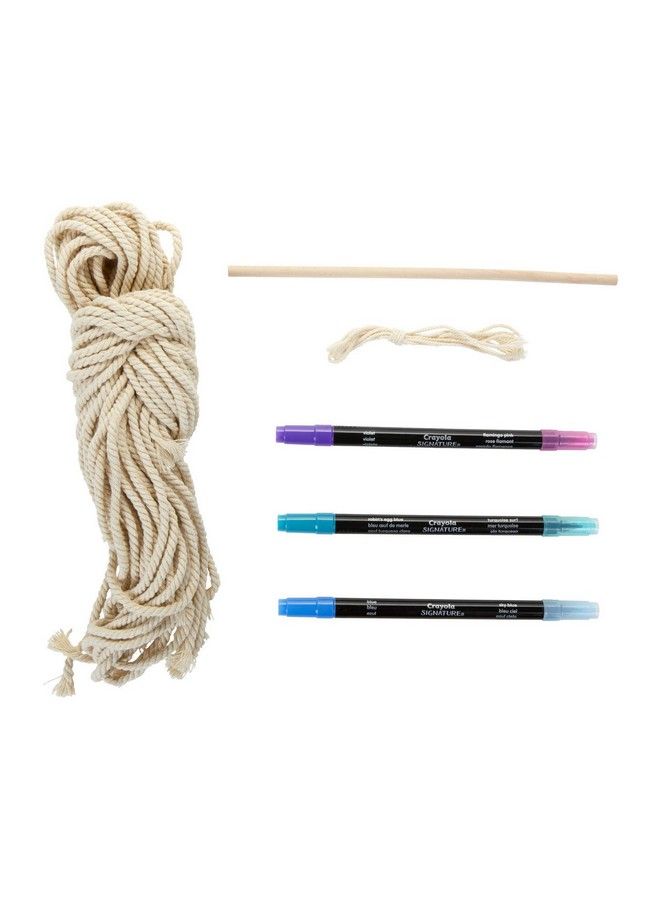 Crayola Diy Macrame Wall Hanging Kit Ombre Macrame Supplies Gift Ages 14 15 16 17 - Image 4