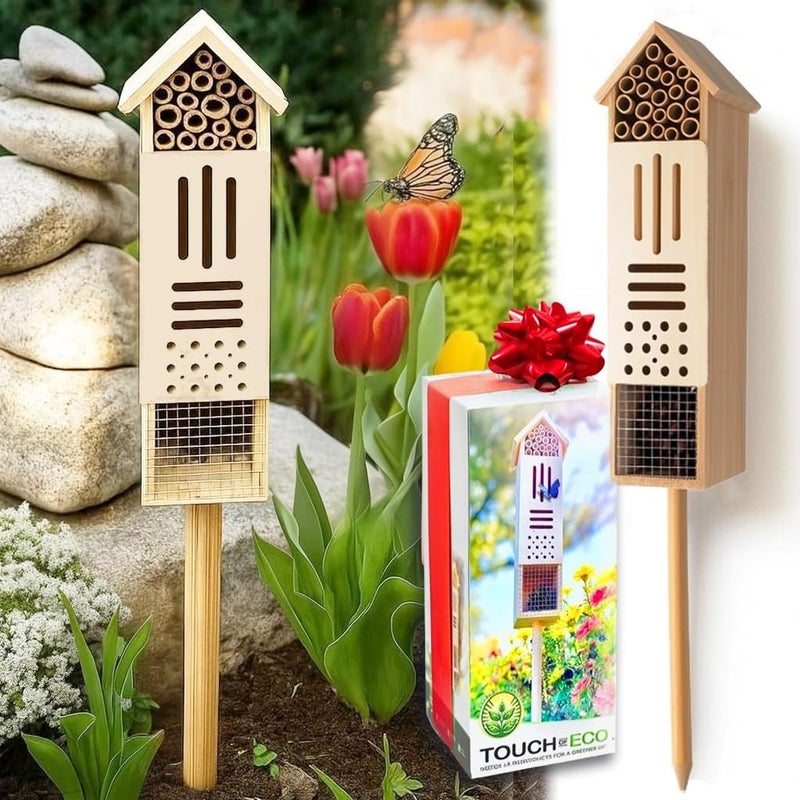 GardeningProducts4Less Wooden Insect House Insect Hotel for Bugs Bees Butterflys Ladybirds Natural Beneficial Insect Habitat for Garden and Yard - Image 2