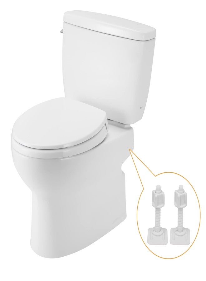 BQLZR 1.5x1.5x2.91inch(LxWxH) Square Plastic White Toilet Seat Hinge Bolts Nuts Bottom Screws Toilet Seat Screws Replacement Set of 4 - Image 3