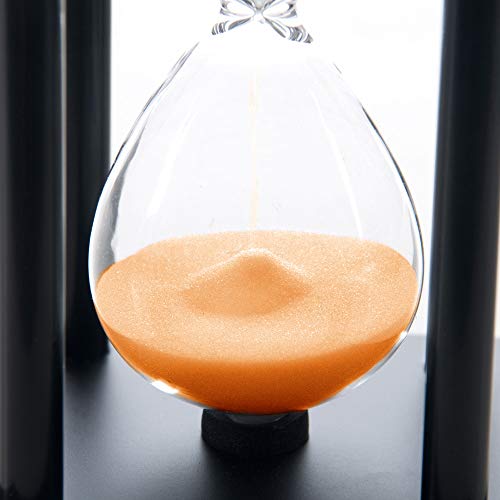 B BELLAWARE Bellaware 60 Minutes Hourglass, Wood Sand Timer, Orange - Image 4
