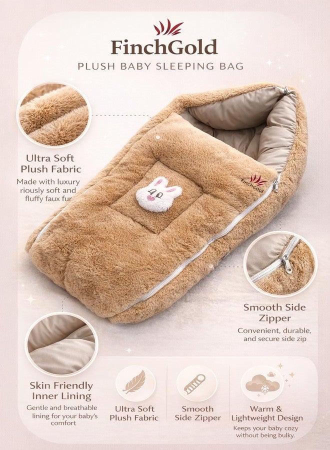 FinchGold 3 in 1 Baby Carry Nest Bed for Newborn (0-6 Months) - Soft Cotton Sleeping Bag & Portable Bassinet | Co-Sleeping Infant Bedding | Unisex (Brown) - Image 4