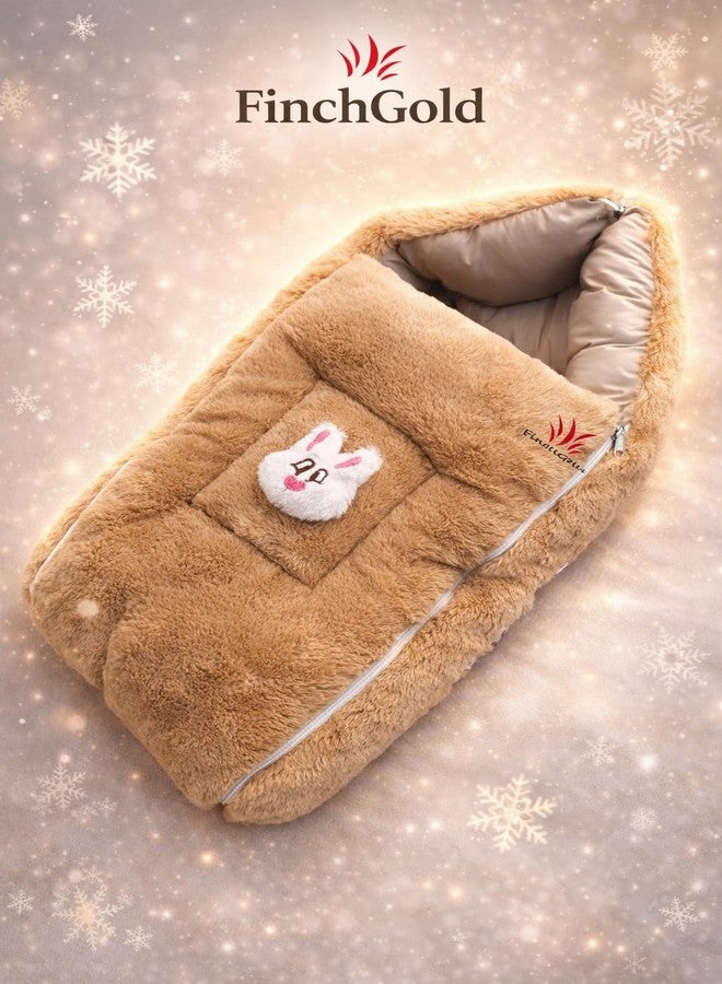 FinchGold 3 in 1 Baby Carry Nest Bed for Newborn (0-6 Months) - Soft Cotton Sleeping Bag & Portable Bassinet | Co-Sleeping Infant Bedding | Unisex (Brown) - Image 5