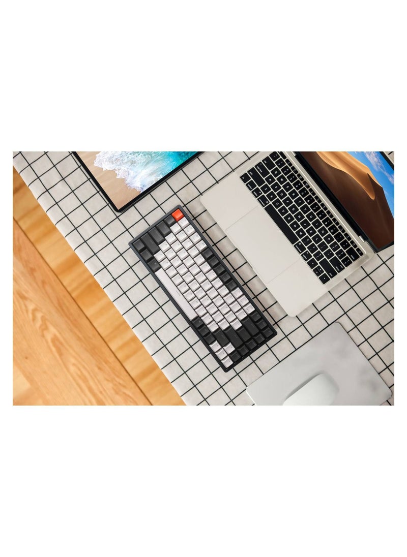 Keychron - Wireless Mechanical Keyboard with RGB, Brown Switch & Hot-swappable | Compact & Tactile Gaming Keyboard , 84 Gateron - Image 1