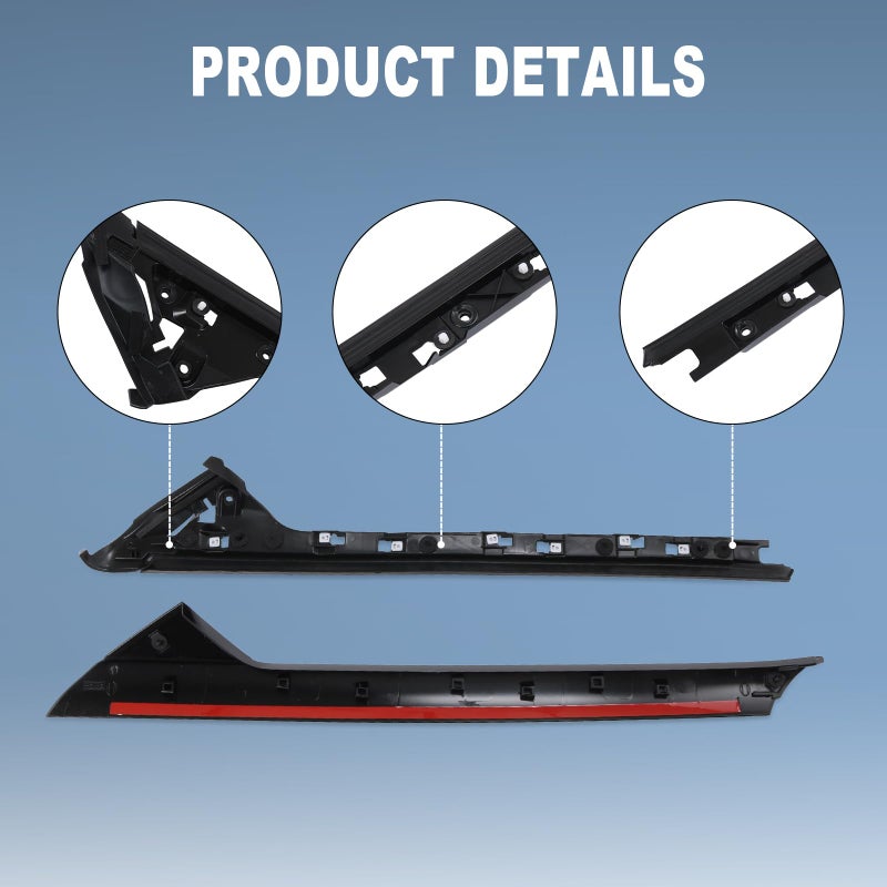 CARMOCAR A-Pillar Molding Trim Kit Outer and Inner Trim Set Replacement for 2011-2019 Ford Explorer 4 Door Utility (Left & Right) Replaces 926-451 926-450 - Image 4
