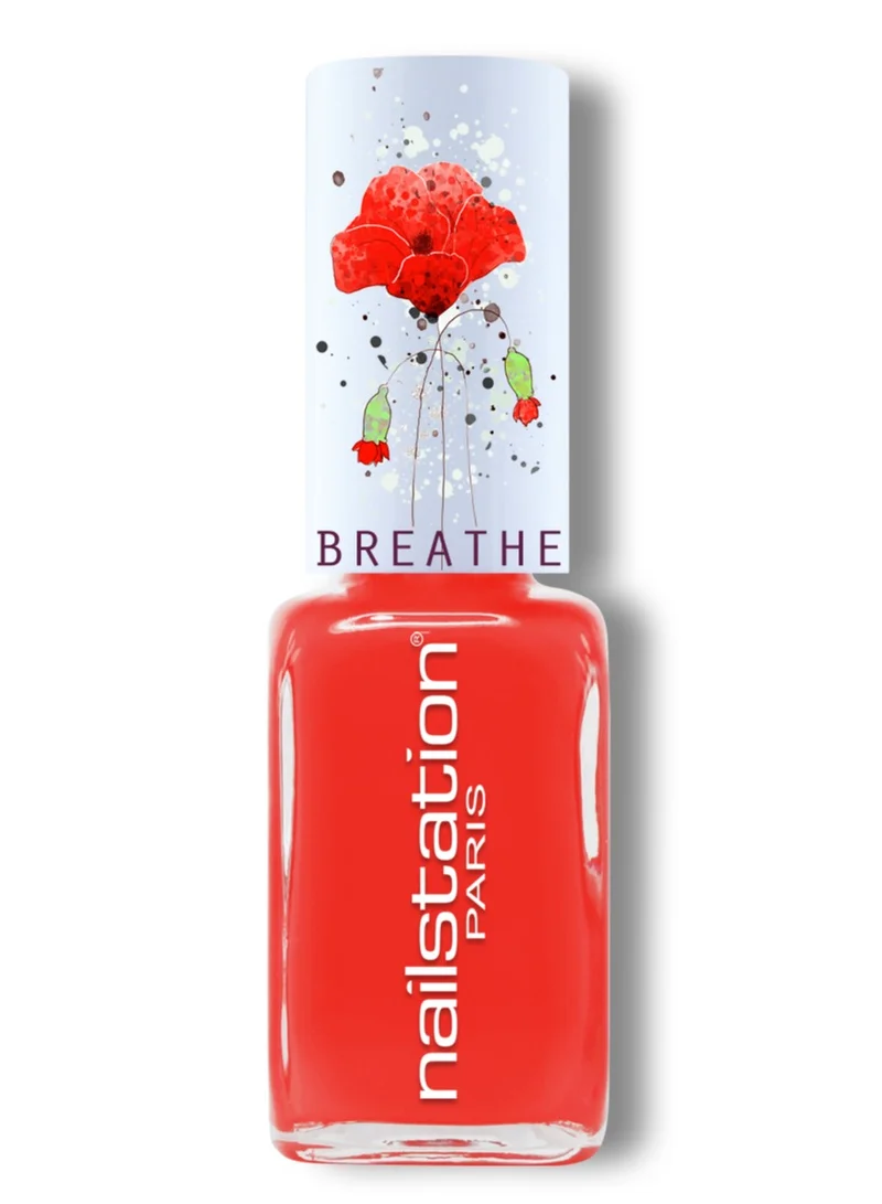 Nailstation Nailstation® | pavot d'orient | red-orange Halal Breathable and Water Permeable Nail Polish