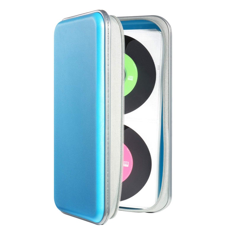 UENTIP UENTIP CD Holder96 Capacity CD Case Holder Portable CD Organizer Wallet Protective DVD Storage 96 skyblue 