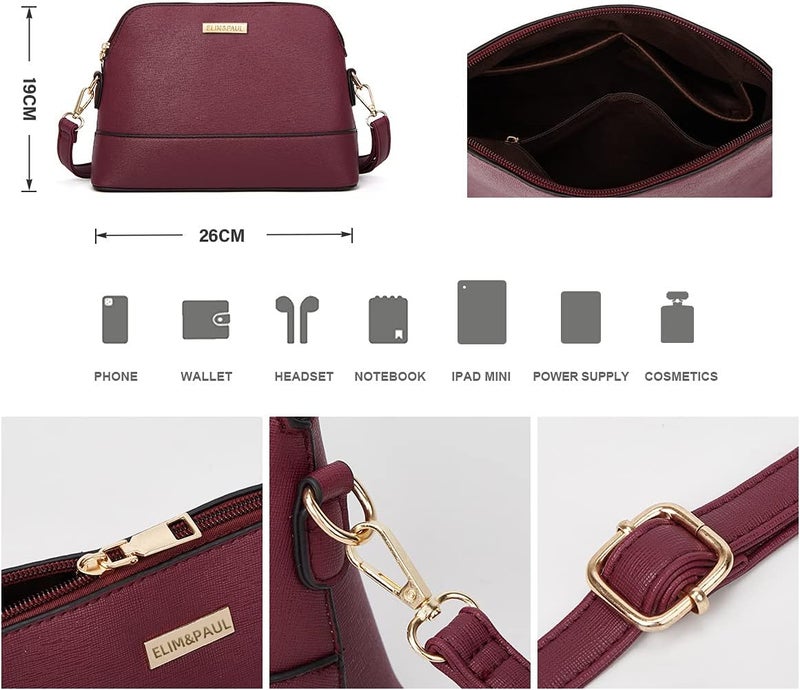 YTL Women Fashion Handbags Wallet Tote Bag Shoulder Bag Top Handle Satchel Purse Set 4pcs - Image 4