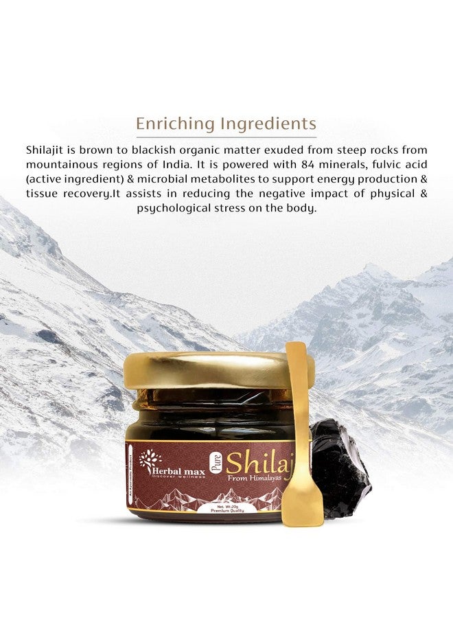 Herbal max Pure Himalayan Shilajit/Shilajeet Resin 20g Helps Improve Performance, Endurance, Stamina, Strength, Energy and Immunity - Image 5