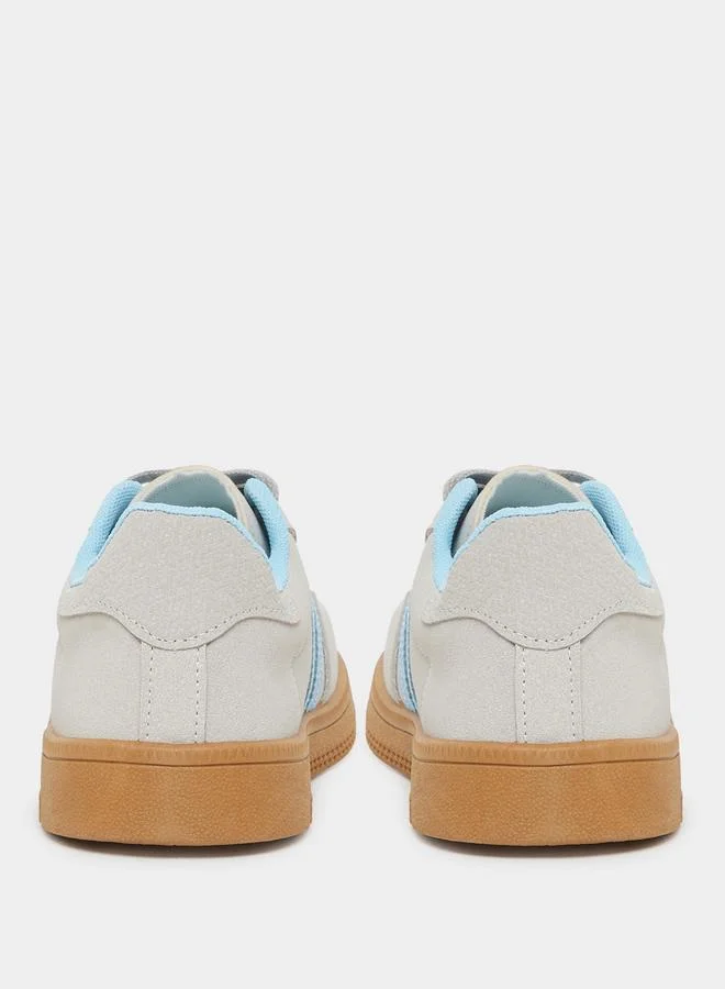 Styli Styli Striped Lace Up Flatform Sneakers