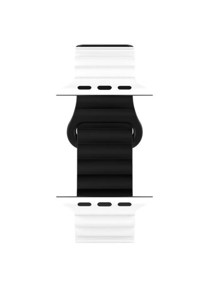 Generic - Magnetic Silicone Band for Apple Watch Ultra Ultra2/ 9 8 7 6 5 4 3 2 1 SE,Soft Silicone Waterproof Strap Wristbands Compatible with iWatch Apple Watch Series Ultra 49mm 45mm 44mm 42mm Women Men - Image 1