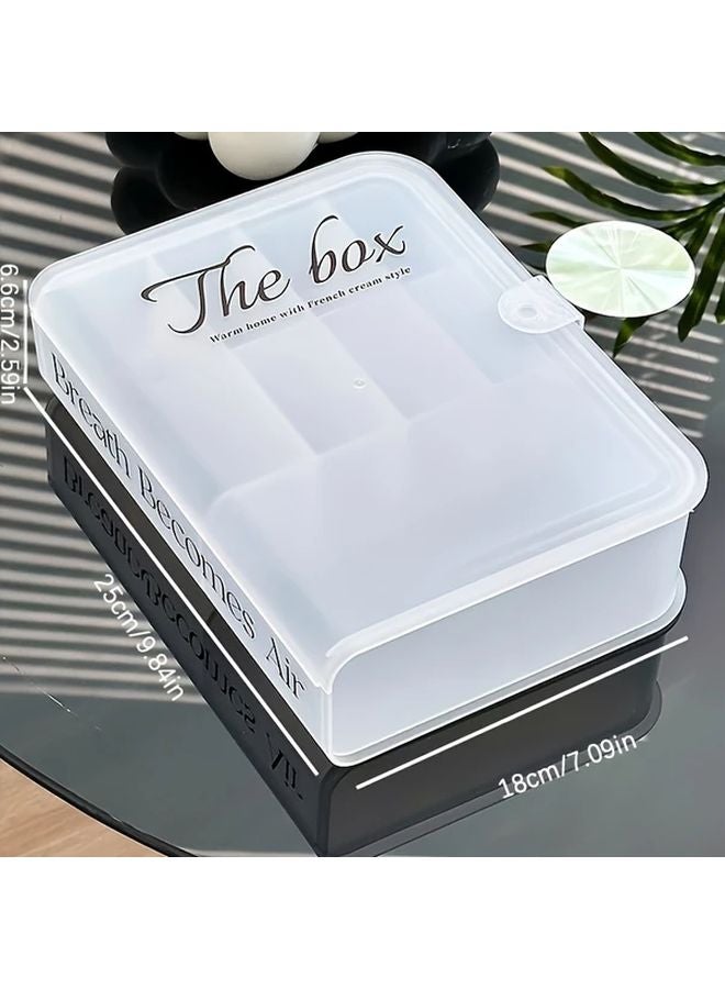 Transparent Desktop Cable Management Box Organizer For Phone Chargers And Data Cables - Image 1