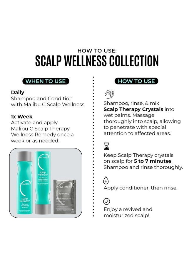 Malibu C Scalp Wellness Conditioner (9 oz) - Scalp Soothing Hair Conditioner with Eucalyptus + Spearmint Oil - Sulfate-Free Moisturizing Dry Scalp Conditioner - Image 3