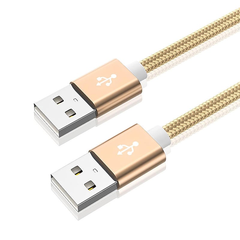 Gold USB 2.0 Extension Cable 25cm High Speed 480Mbps Male to Male Data Transfer - Image 1