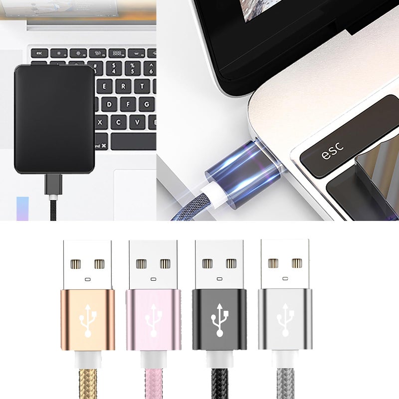 Gold USB 2.0 Extension Cable 25cm High Speed 480Mbps Male to Male Data Transfer - Image 3