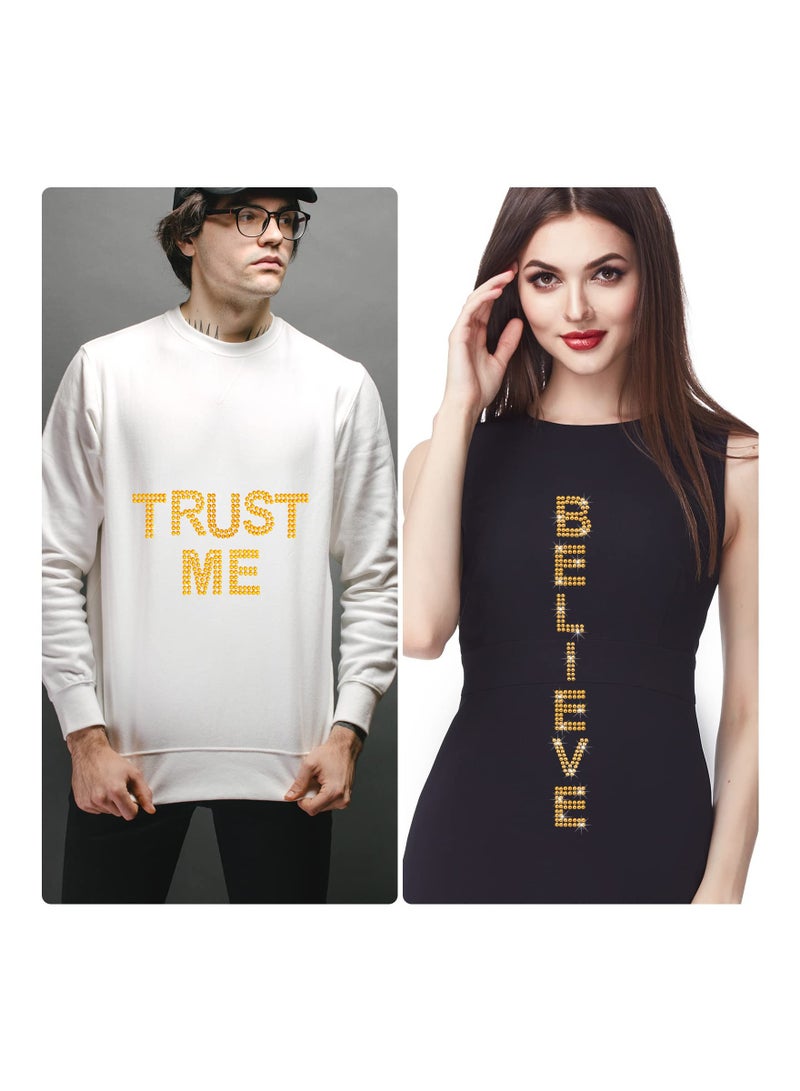 SYOSI 136PCS Rhinestone Letters Sticker, Large A-Z Glitter Bling Alphabet Letter Sticker Self Adhesive Sticker Art Craft Clothing Decor Initial Letter Sticker for DIY Clothes Bags Phone Backpack(Color AB) - Image 4