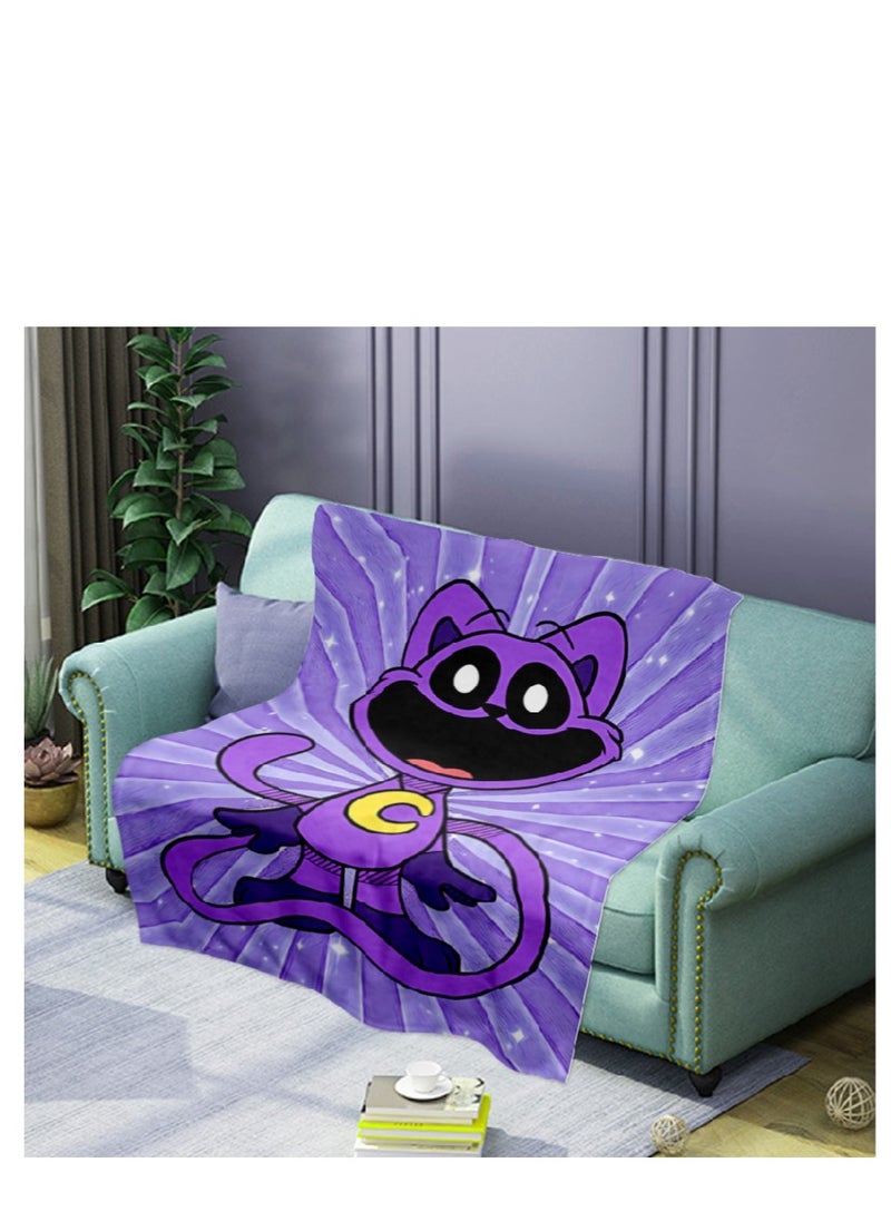 Y&D poppy playtime smiling crittersFlannel Throw Blanket  Super Soft Lightweight Air Conditioner Blanket Cooling Summer Blanket Towel Blanket For Couch  - Image 1