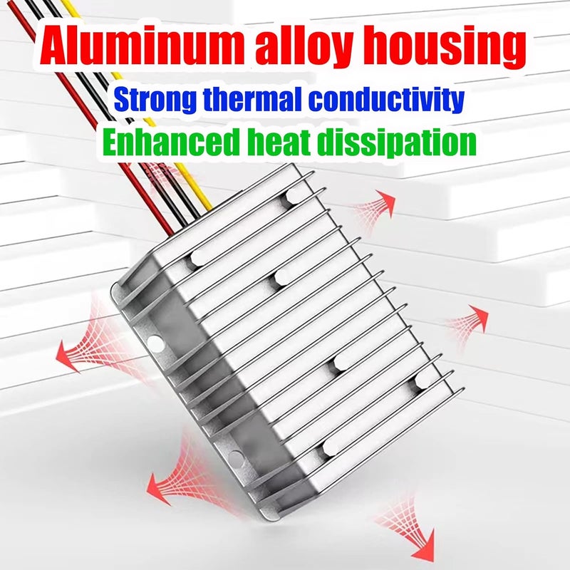 YAXIGE محول رفع الجهد من 12V DC إلى 24V 20A 480W، منظم جهد DC، محول طاقة مقاوم للماء، وحدة تحويل لعربة الغولف والسيارة النادي - Image 3