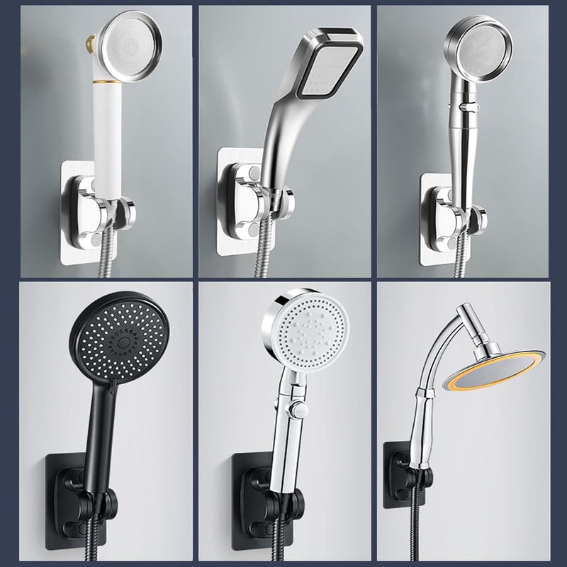 JIALTO Self Adhesive Shower Head Holder-Adjustable Handheld Shower Holder NO Drilling Wall Mount Waterproof (Matte Black) - Image 4