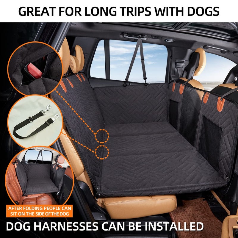 YJGF Back Seat Extender ,Dog Car Seat Cover, Camping Air Mattress, Hammock Travel Bed,Non Inflatable Car Bed Mattress for Car SUV Truck (Black) - Image 3