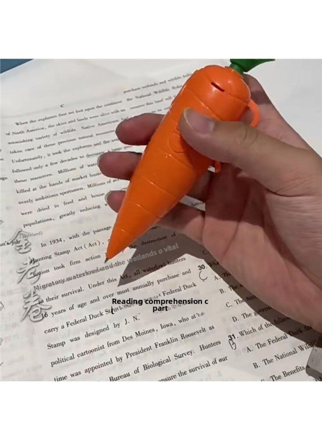Stationery Cute Animal Carrot Recording Pen Shake Tone Same Ballpoint Pen Student Recorder Small Crazy Internet Celebrity-Color:Carrot Recording Pen Set Of Two For Writing And Recording-Capacity:Sta - Image 3