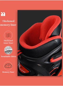Bukela Roller Skates for Girls and Boys Teens, Adjustable 4 Sizes for Kids Toddler Rollerskates with Light up Wheels, All 8 Wheels Light UP, for Youth Women and Men  - Image 3