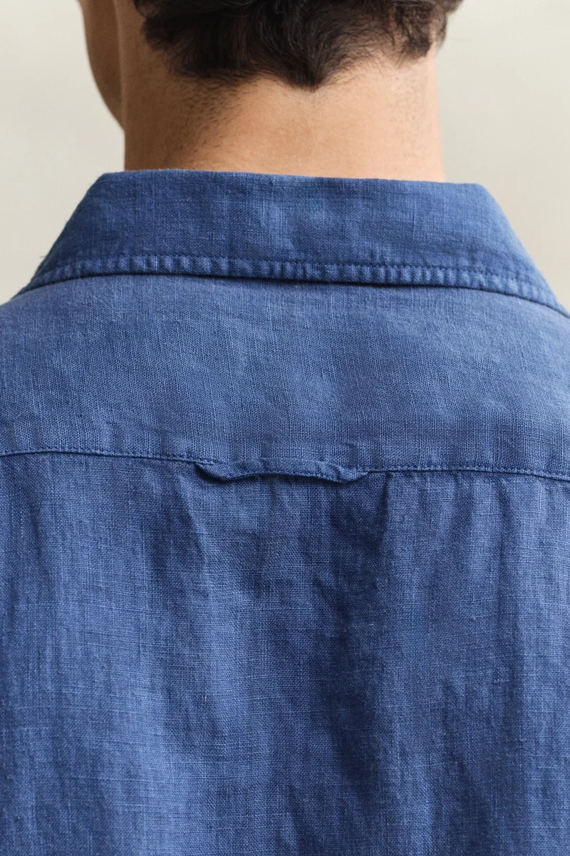 GANT  Regular Gmnt Dyed Linen Short SleeveCamp Shirt for Men | Best Price UAE