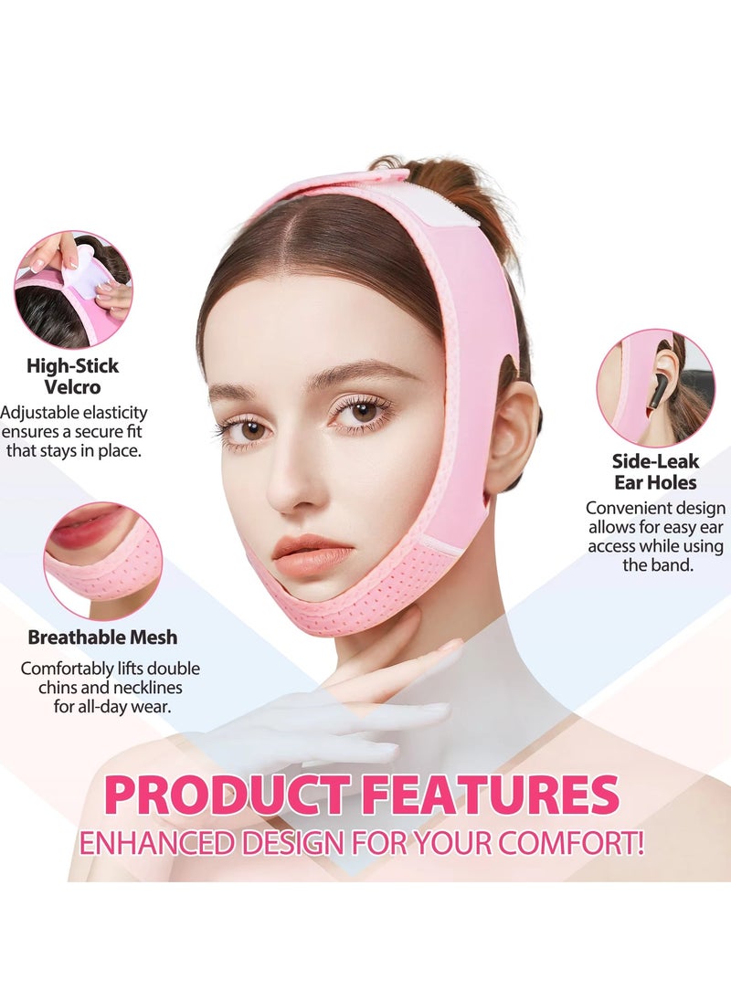 Elaimei - V Line Facial Bandage V Shaped Face Chin Up Belt Reduce Sagging and Fights Aging Signs Lift Jawline Face Slimming Patch Double Chin Reducer Strap V Line Face Lifting Mask - Image 1