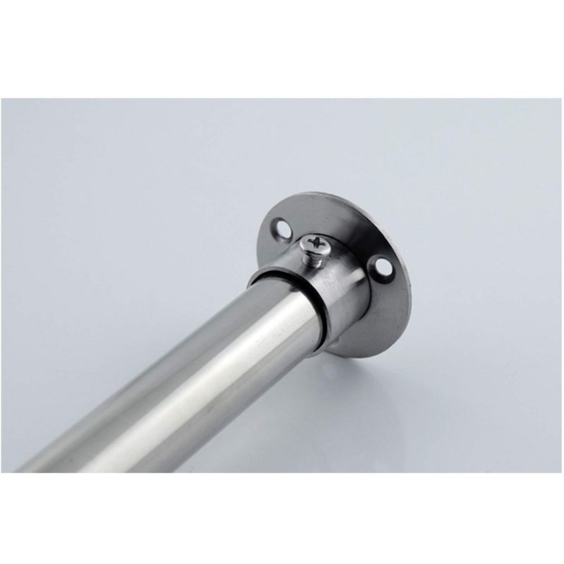 Geesatis 4Pcs Total Height 1.54"" Fit Diameter 1.0"" Pipes High Flange Holder Rod Stainless Steel For Wardrobe Ceiling Mounting Bracket With Screws - Image 4