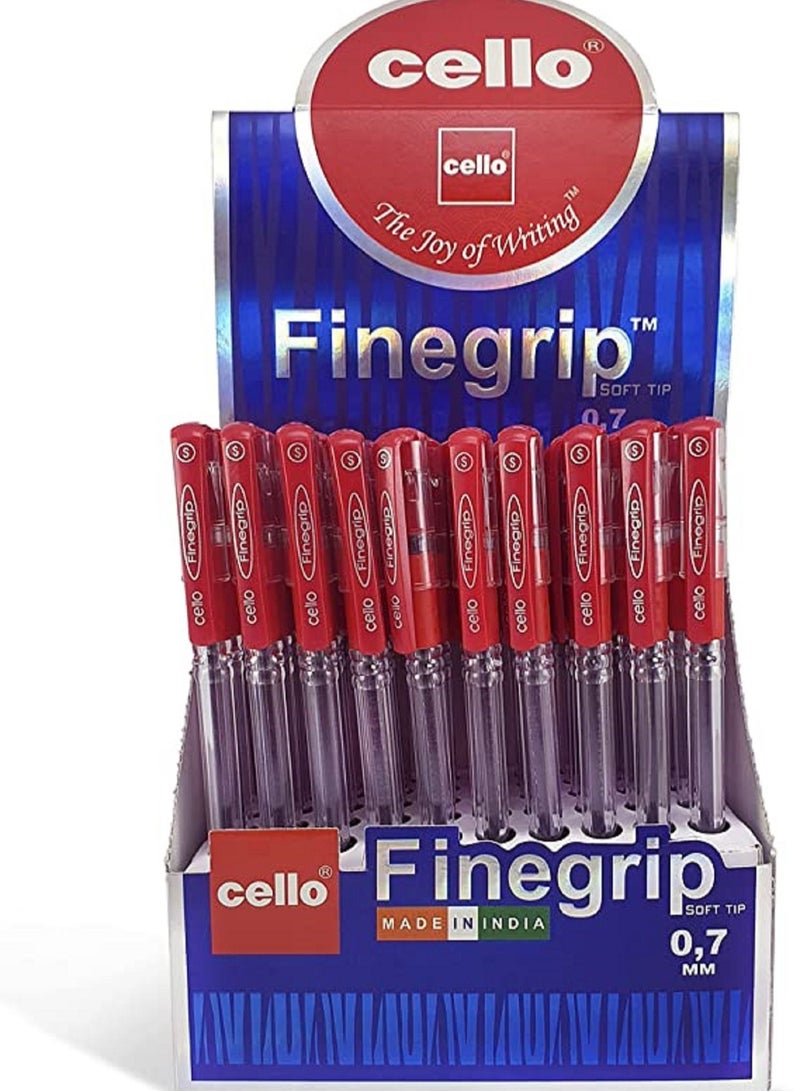 Cello Cello Ballpen Fine Grip Red Box Of 50 Pcs - Image 1