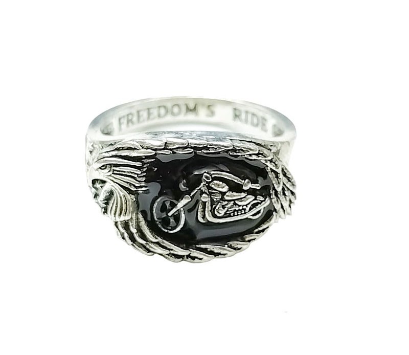 RUVEE Turkish Stainless Steel Religious Riverette Metallic Plated Rings for Men & Boys - Image 1